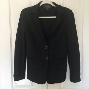 St. John Caviar black blazer jacket Sz 8